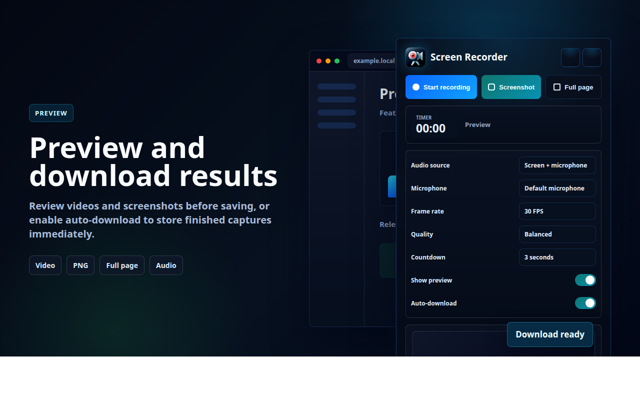 Pratinjau lan download Screen Recorder